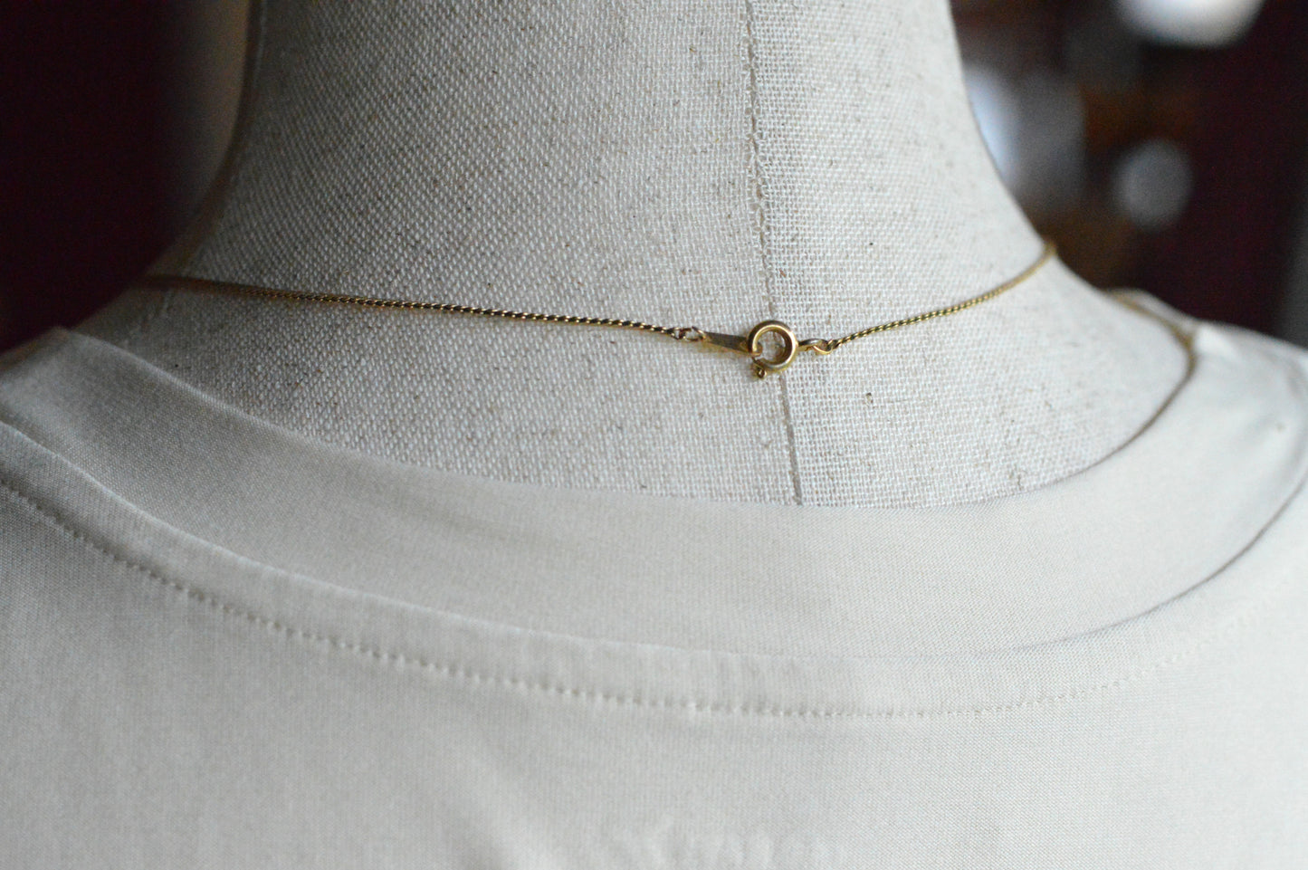 Vintage Gold-Tone Triple Love Knot Drop Necklace