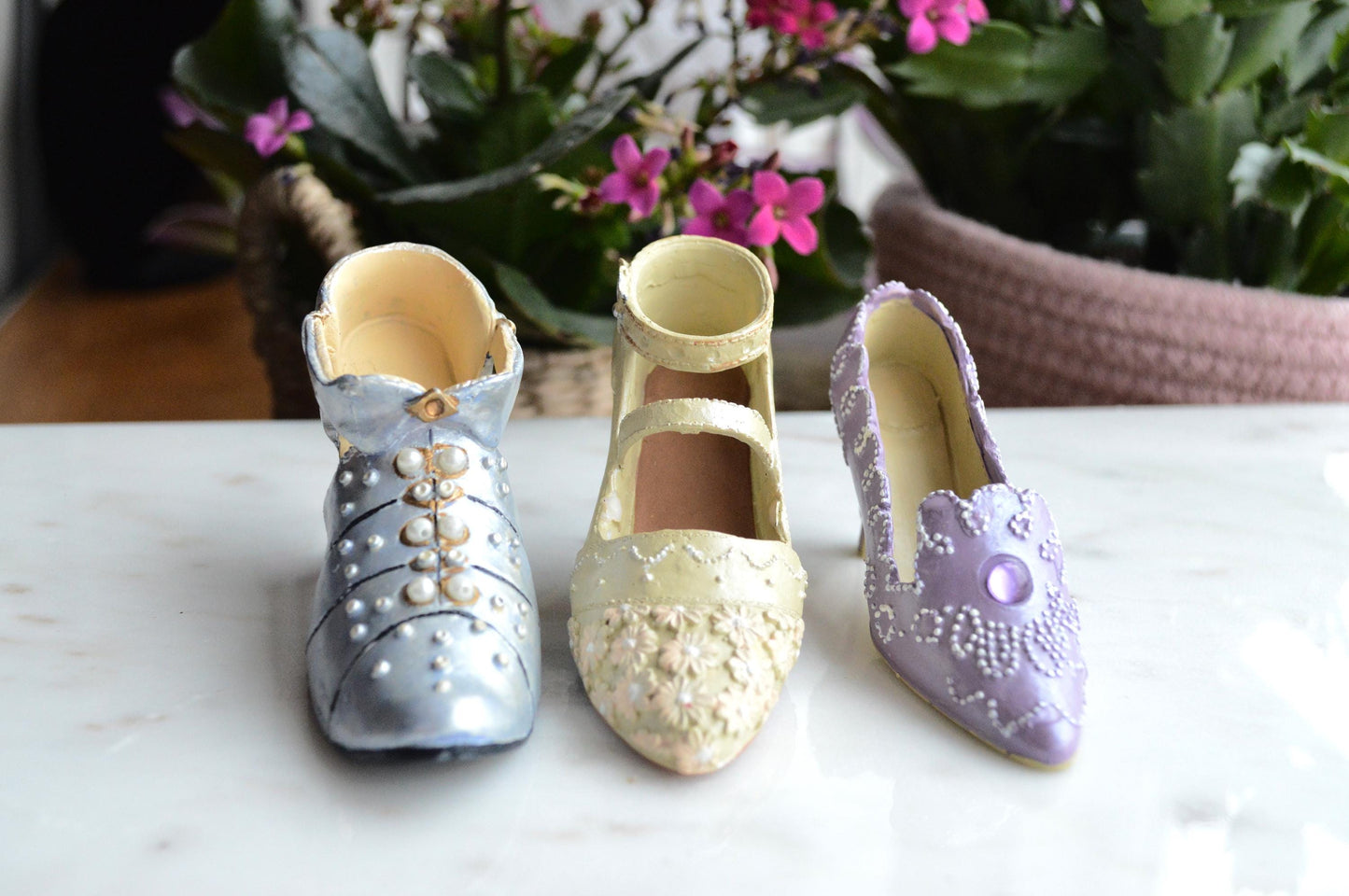 Vintage Victorian Style Shoe Figurines from the "Just the Right Shoe" Collection