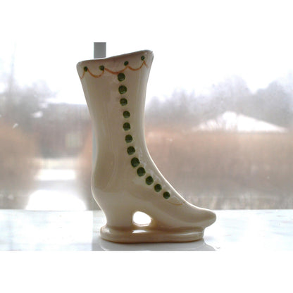 Victorian Style High-Button Shoe Bud Vase Figurine