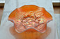 Antique Fenton Marigold Carnival Glass Orange Tree Bowl - Iridescent Ruffled Edge Fruit Bowl - Circa 1910-1920s Early American Art Glass
