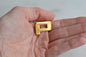 Vintage Gold Tone Letter P Pin - Block Initial Alphabet Lapel Pin - Varsity Letterman Style Jewelry - Mid Century Collegiate Accessory