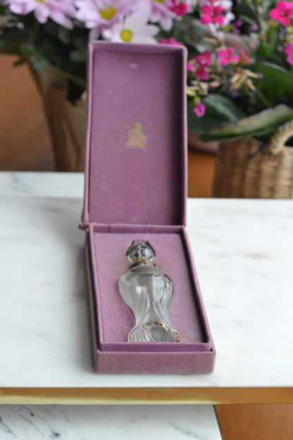 Vintage 1950s Guerlain Shalimar Extrait Perfume - Rosebud Amphora Bottle & Original Box