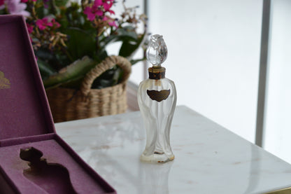 Vintage 1950s Guerlain Shalimar Extrait Perfume - Rosebud Amphora Bottle & Original Box