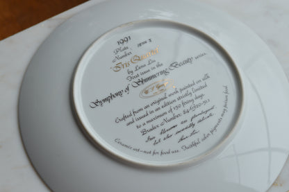 1991 Lena Liu “Iris Quartet” Collector Plate • W.S. George Fine China • Limited Edition • Symphony of Shimmering Beauty • Floral Iris Wall Art