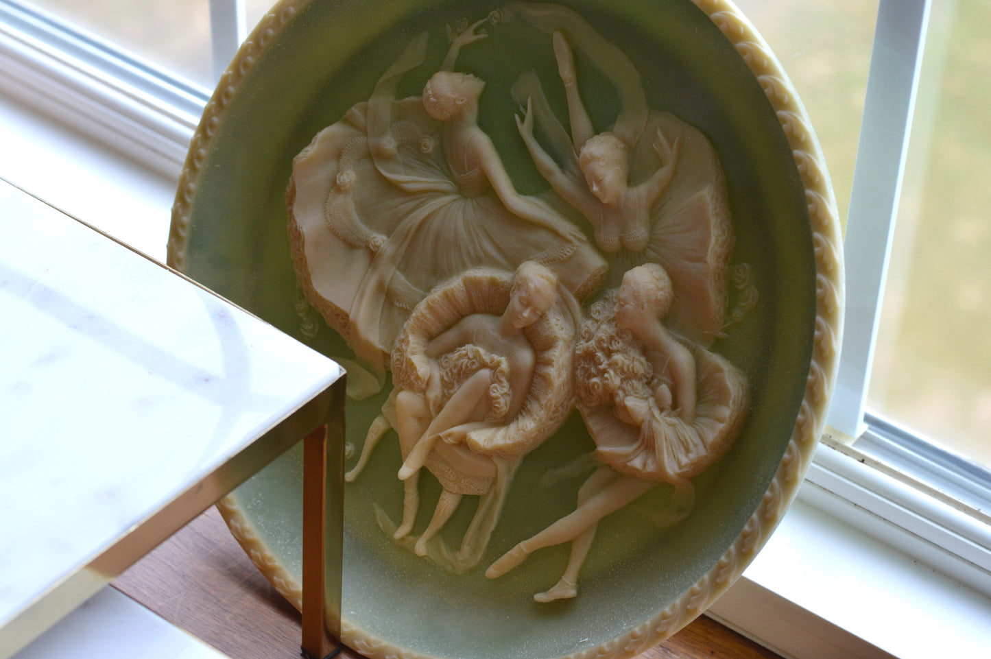 1979 Avondale Crushed Stained Glass Plate • “Prima Ballerina” • Signed KZ • Limited Edition #6233 • Original Box & Insert • Vintage Ballet Relief Art