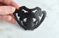 Large Carved Black Bakelite Brooch • 1930s Art Deco Floral Shield Pin • 2.8" Vintage Bakelite Jewelry