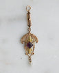Antique Edwardian 10K Gold Lavalier Pendant - Amethyst & Seed Pearl Filigree - Art Nouveau Openwork Drop Necklace - Circa 1910 Fine Jewelry
