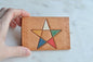 Vintage Order of the Eastern Star (OES) Tooled Leather Folding Mirror - Masonic Vanity Pouch