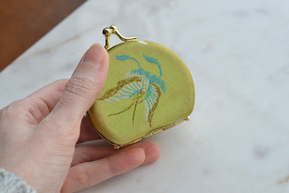 Vintage Japanese Kimono Silk Butterfly Ring Box - Brocade Travel Jewelry Case