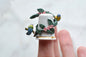 Vintage Sterling Classic Porcelain Thimble – Hand-Painted Blue Tits with Pink Blossoms – 3D English Bone China Collectible