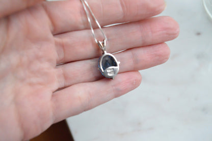 Vintage Avon 925 Sterling Silver Necklace and Pendant with Vines