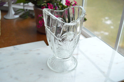 Art Deco Style Clear Glass Vase