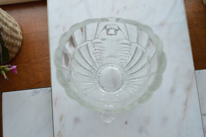 Art Deco Style Clear Glass Vase