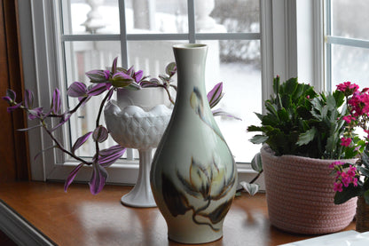 Vintage Mid-Century Modern Vontury Studio Pottery "Bulb" Vase - Hand-Signed Porcelain