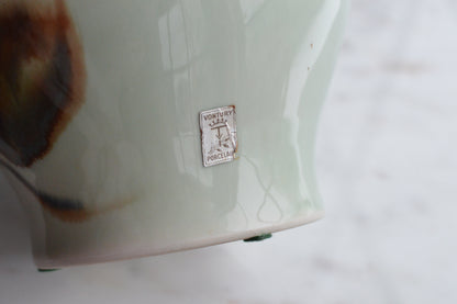 Vintage Mid-Century Modern Vontury Studio Pottery "Bulb" Vase - Hand-Signed Porcelain