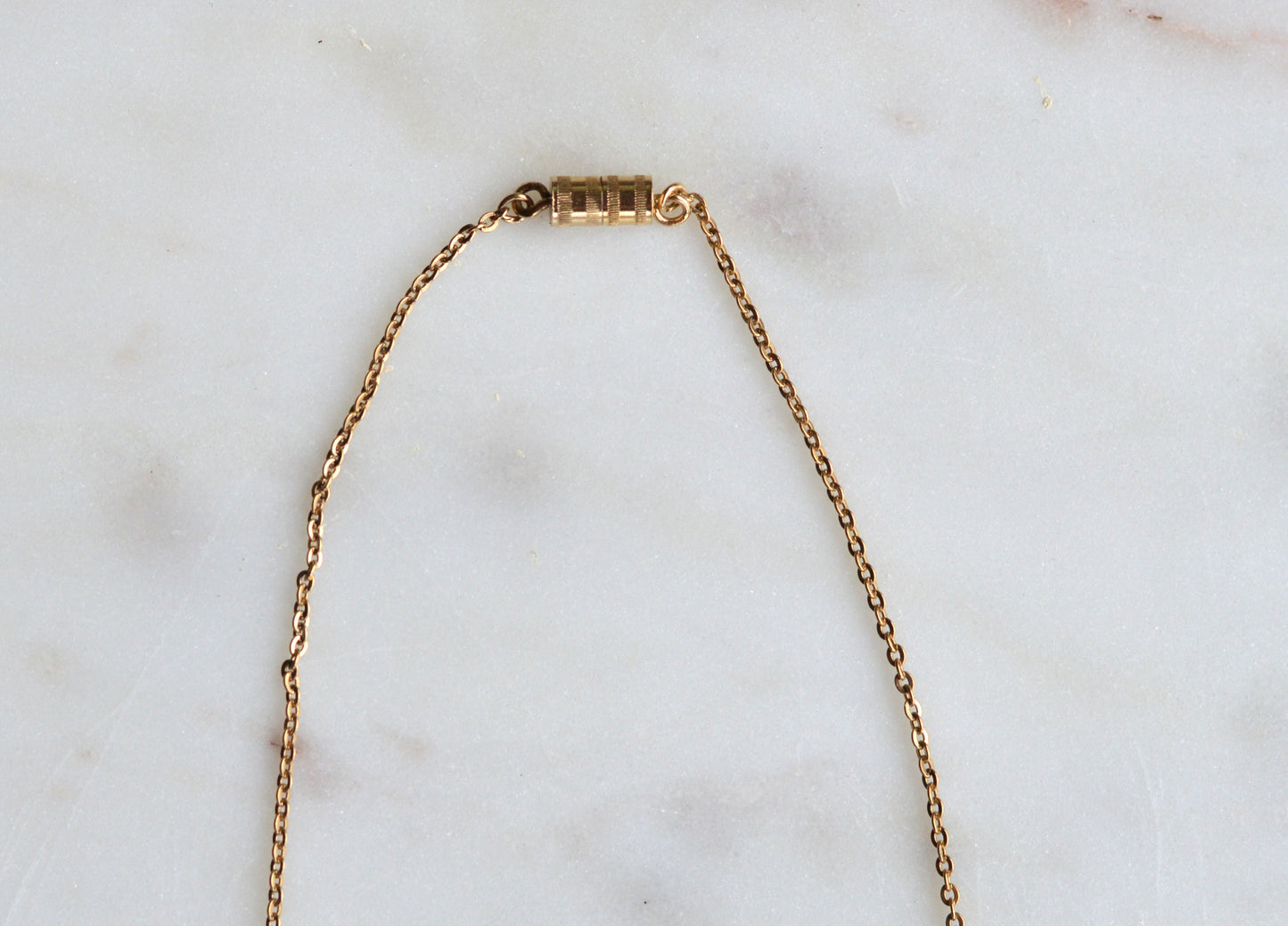 Vintage 10K Gold Filled Enamel Bar Necklace - Seed Pearl Floral Pendant - Victorian Revival Barware Jewelry