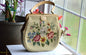 Vintage 1950s Floral Needlepoint Handbag – Mid-Century Tapestry Purse, Gold-Tone Frame, Top Handle Evening Bag