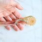Antique Celluloid Floral Letter Opener – Souvenir of Locarno, Switzerland – Early 1900s Carved "French Ivory" Has Been Repaired