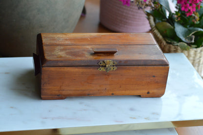 Vintage George C. Brown & Co. Cedar Keepsake Box – Antique Greensboro NC Advertising Crate, Rustic Wooden Treasure Chest