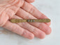 Antique Edwardian Gold Filled Bar Brooch | 3" Long Three Stone Crystal Pin | Victorian C-Clasp Hand-Engraved Floral | Estate Jewelry