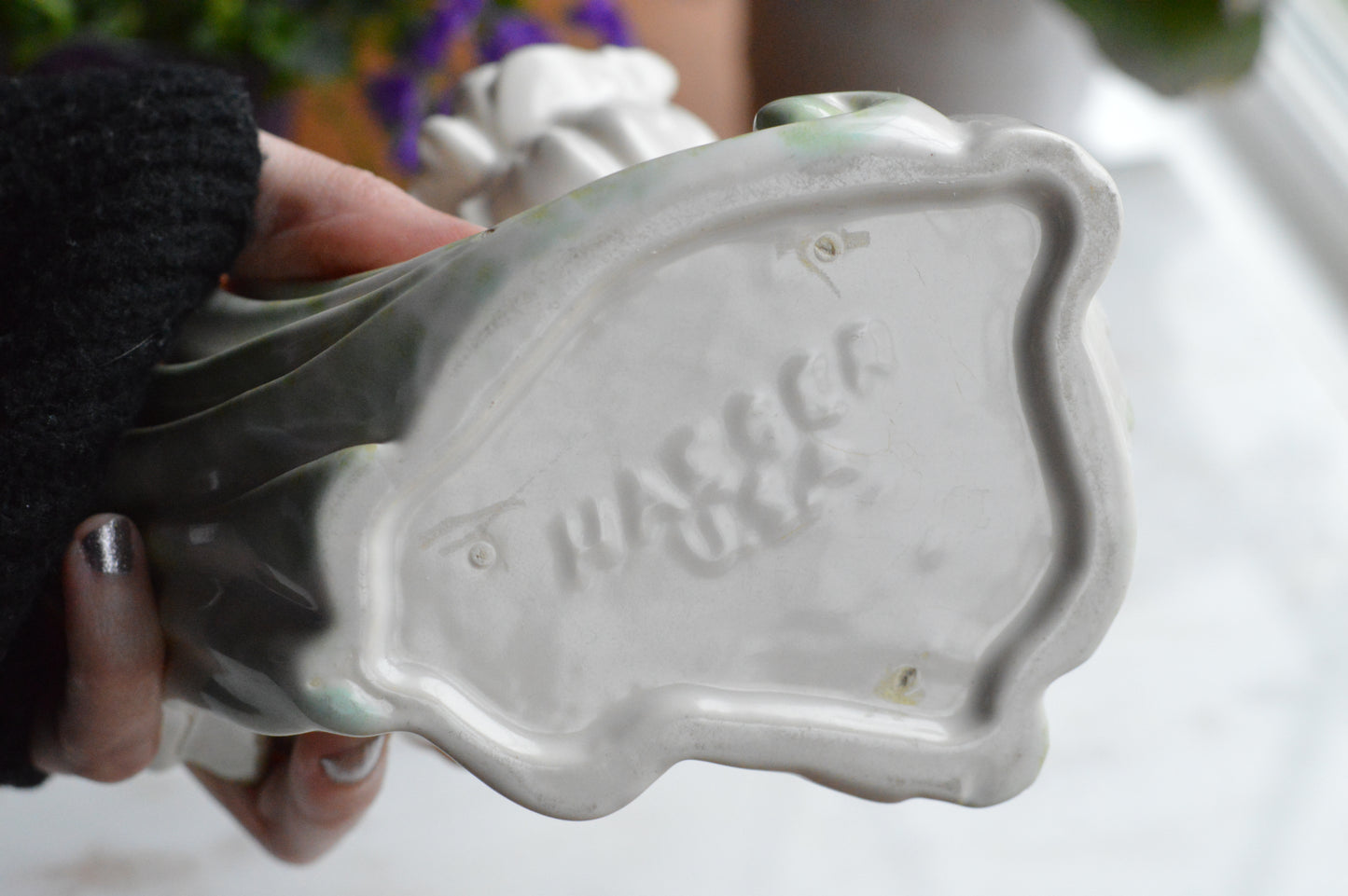 Vintage Haeger Lady Head Vase | 5.5" White Ceramic Bust Planter | Mid-Century Hollywood Regency | Authentic Used Patina