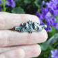 Antique Sterling Silver Art Nouveau Bar Pin | 1.5" High Relief Dual Profiles | Rare Jeweler's Safety Lever | c. 1900