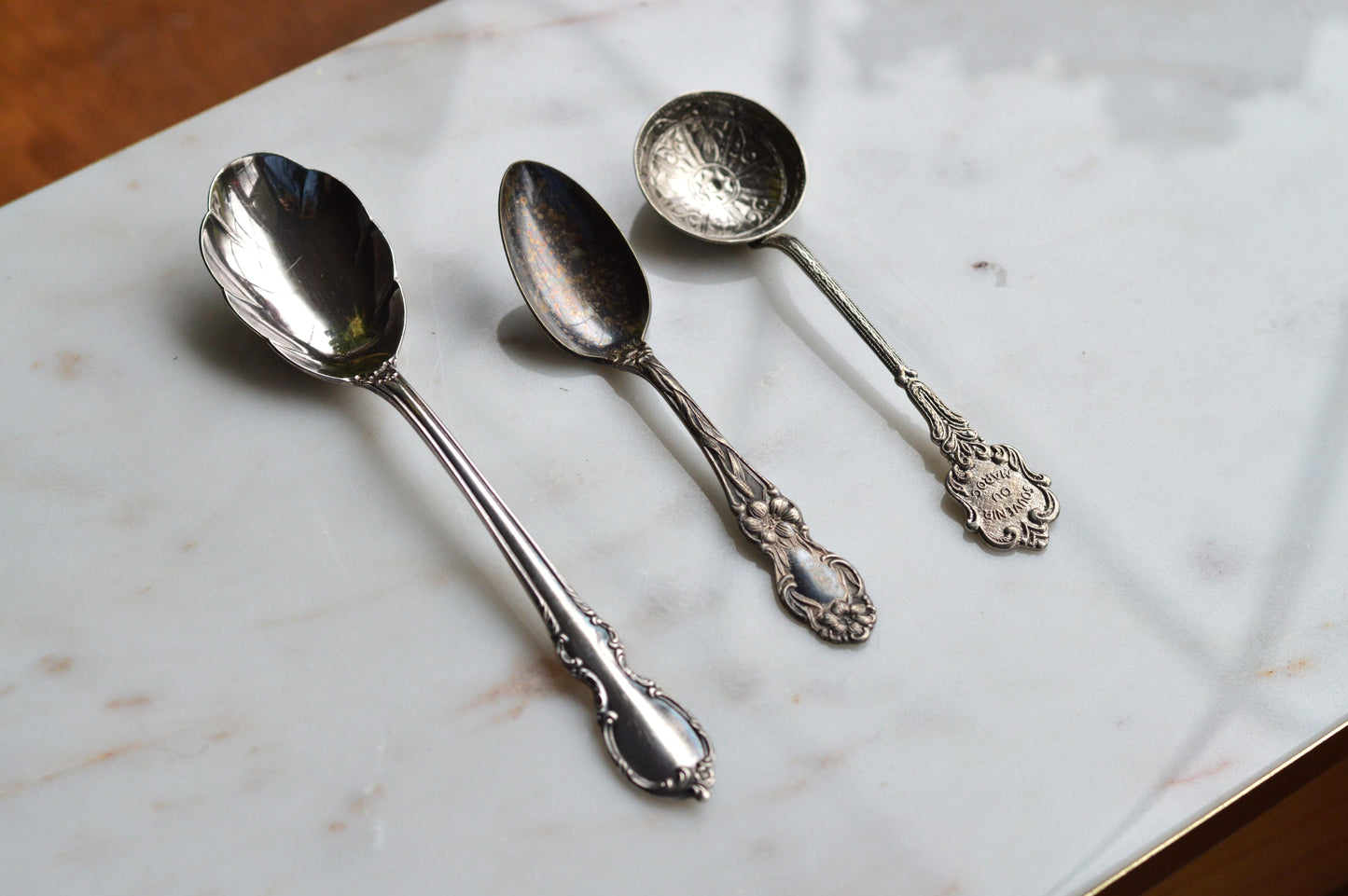 Antique & Vintage Silver-Plated Spoon Trio – Curated Collector’s Lot