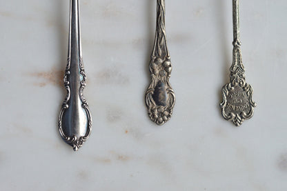 Antique & Vintage Silver-Plated Spoon Trio – Curated Collector’s Lot