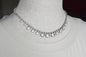 Vintage 1950s Rhinestone Choker Necklace | 15.5" Adjustable Graduated Crystal Pin | J-Hook Clasp | Mid-Century Bridal Statement Jewelry