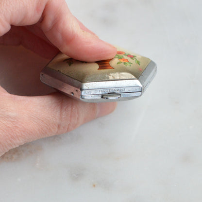 Vintage Houbigant Art Deco Hexagonal "Flower Basket" Compact