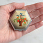 Vintage Houbigant Art Deco Hexagonal "Flower Basket" Compact