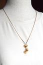 Vintage Gold-Tone Triple Love Knot Drop Necklace