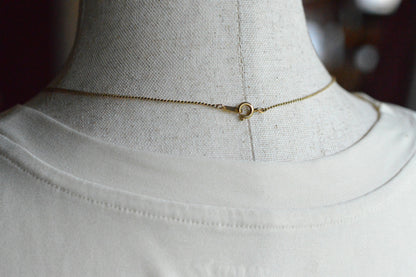 Vintage Gold-Tone Triple Love Knot Drop Necklace