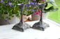 Antique Art Nouveau Spelter Candlesticks, Floral Zinc Metal Pair
