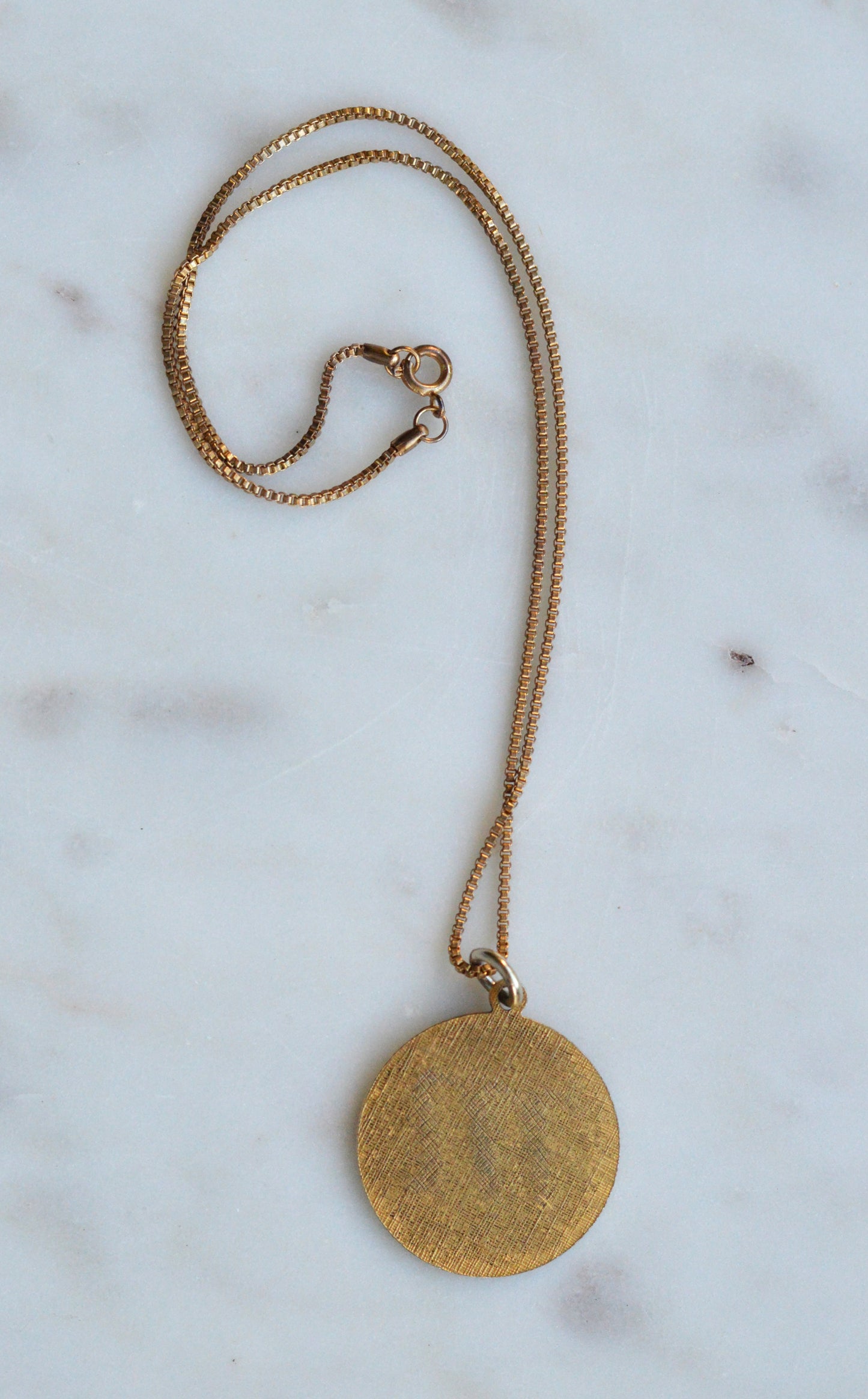 Vintage 1960s Mid-Century "M" Initial Medallion Necklace