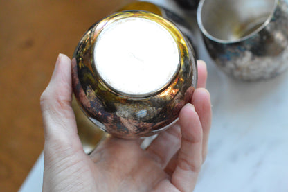 Collection of 5 Vintage Oneida & Wm A Rogers Roly Poly Cups, 1 Gold Wash