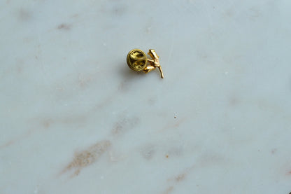 Vintage Gold Rose Scatter Pin, Marquise Rhinestone Leaves Tiny Lapel