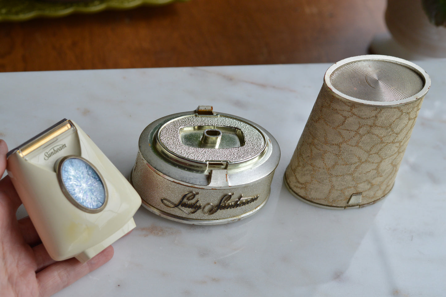 Vintage 1960s Lady Sunbeam Electric Shaver Working, Boxed Starburst Prop