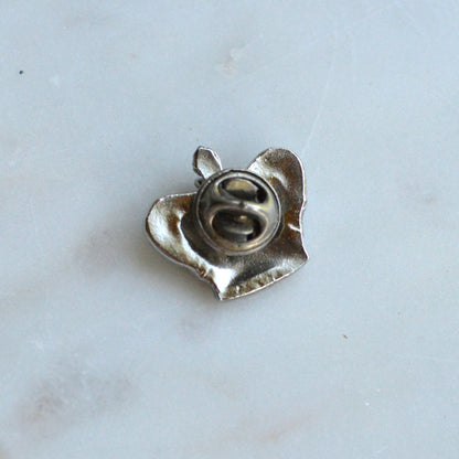 Vintage British Kings Tudor Crown Lapel Pin, Silver Tone 1"x0.75" Tie Tack