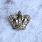 Vintage British Kings Tudor Crown Lapel Pin, Silver Tone 1"x0.75" Tie Tack