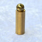 Vintage 1950s Harriet Hubbard Ayer Perfume Stick Case, Ribbed Brass Ball Finial