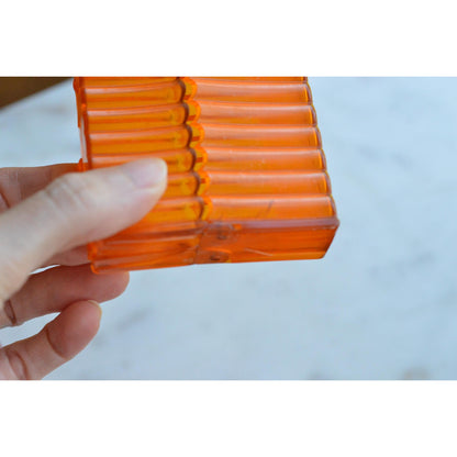 Vintage 1950s Vuedex Acrylic Cigarette Case Lot As-Is, Red Orange Card Holder