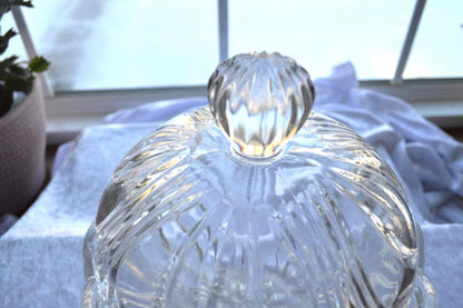 Vintage Imperial Crystal Eclipse 24% Lead Crystal Covered Dish