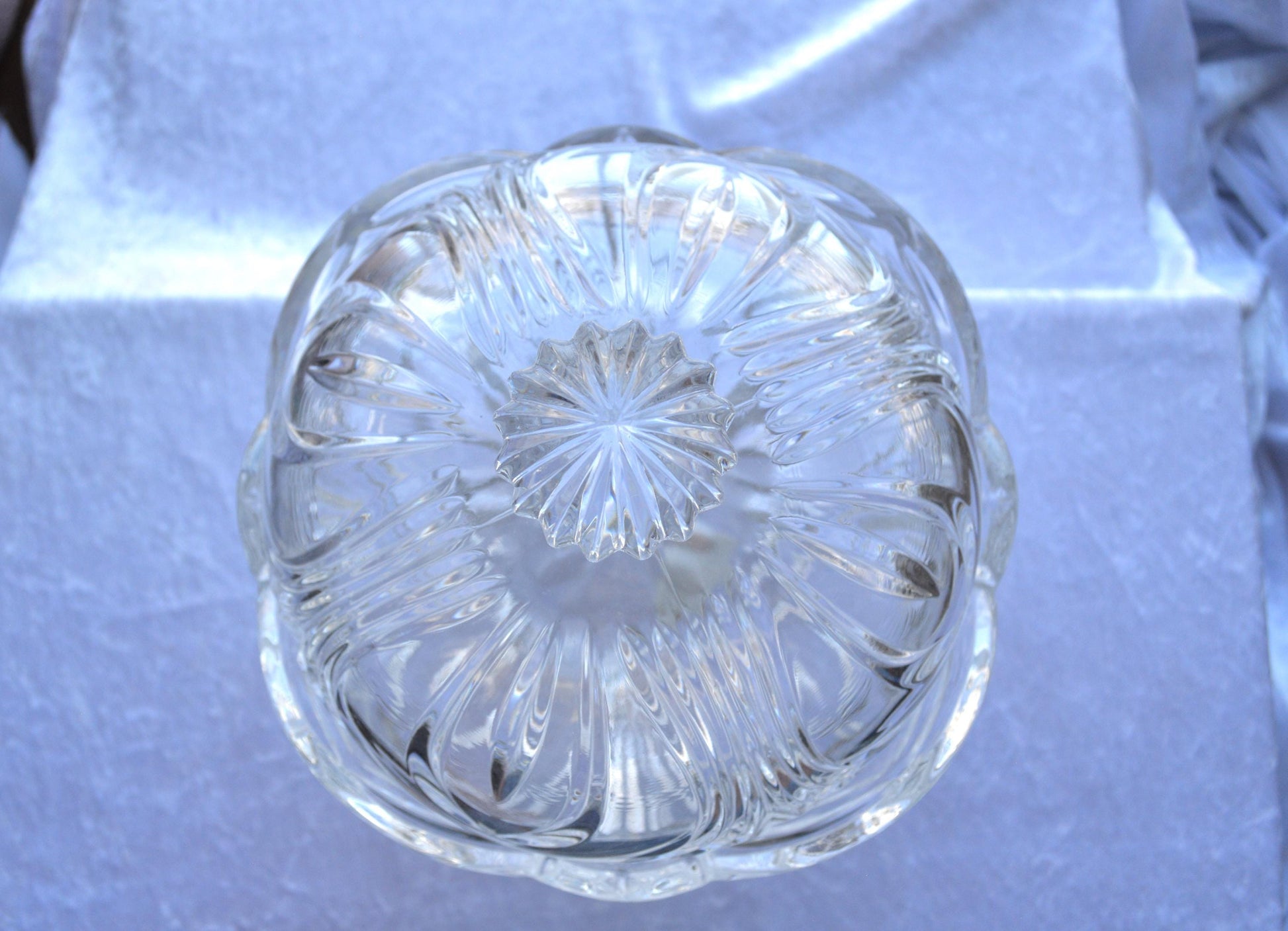 Vintage Imperial Crystal Eclipse 24% Lead Crystal Covered Dish