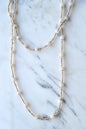 Vintage Cream and White Beaded Opera Length Necklace