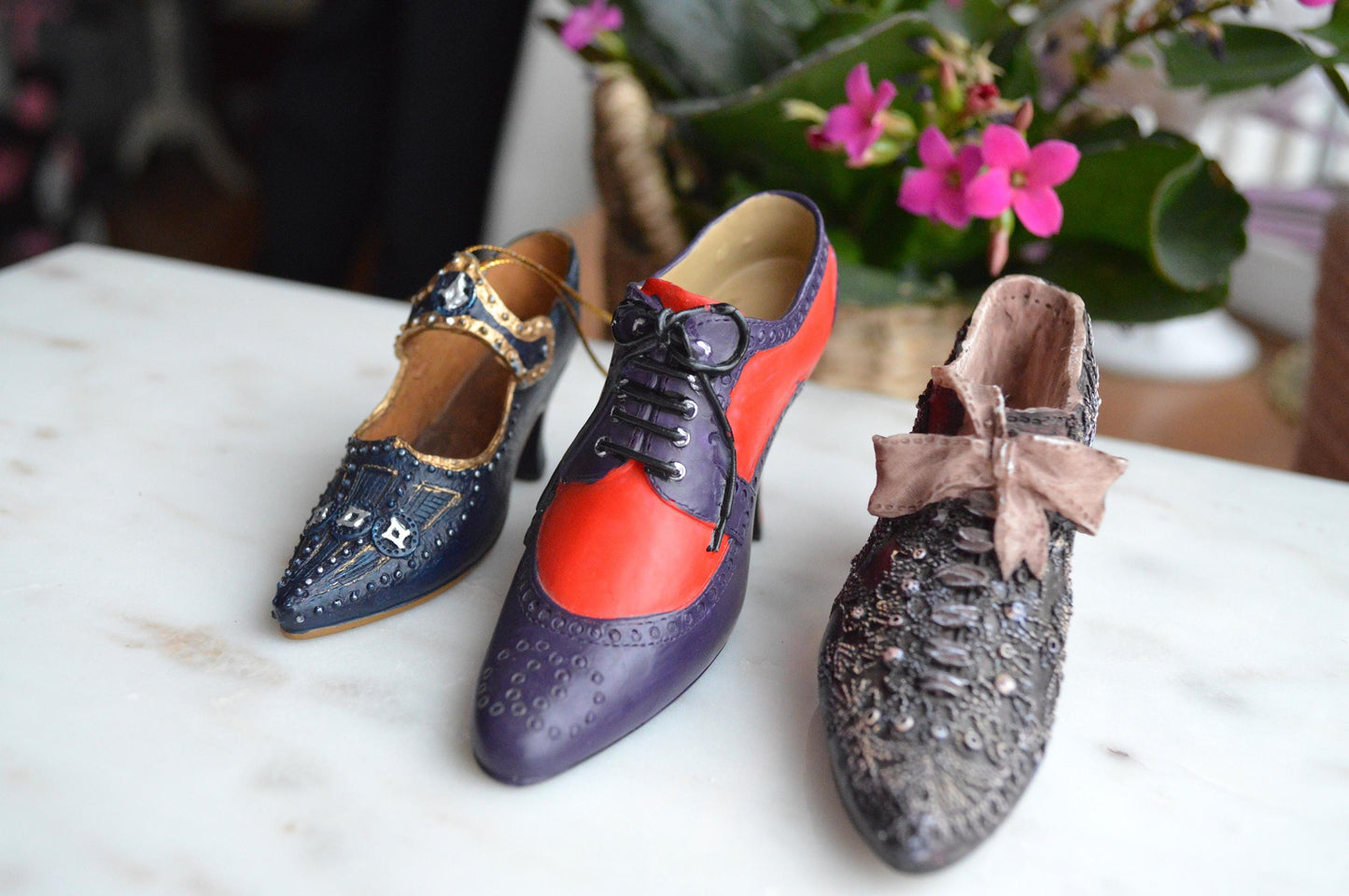 Vintage Victorian Style Shoe Figurines from the "Just the Right Shoe" Collection