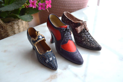 Vintage Victorian Style Shoe Figurines from the "Just the Right Shoe" Collection