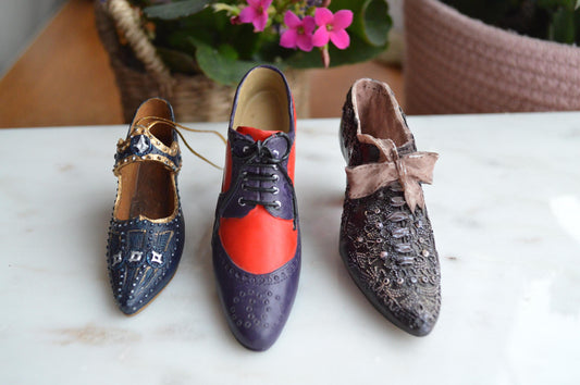 Vintage Victorian Style Shoe Figurines from the "Just the Right Shoe" Collection