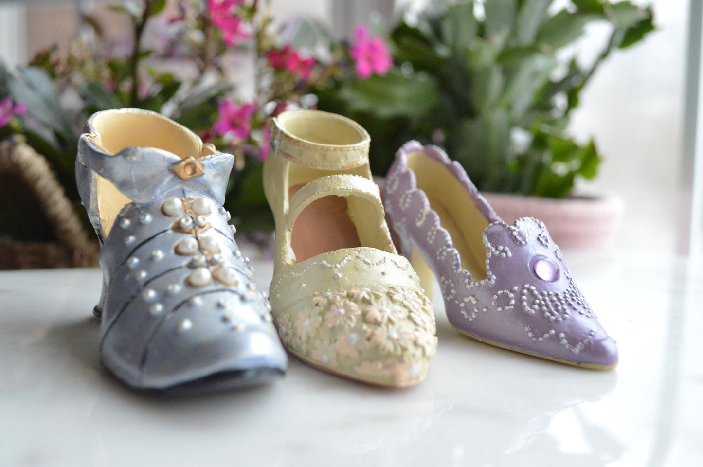 Vintage Victorian Style Shoe Figurines from the "Just the Right Shoe" Collection