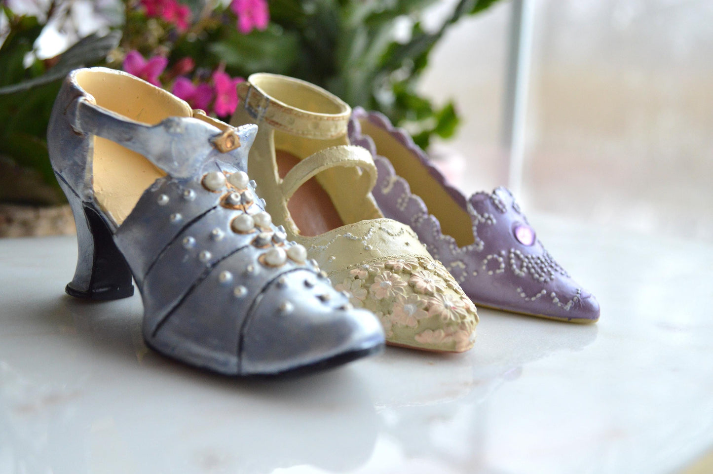 Vintage Victorian Style Shoe Figurines from the "Just the Right Shoe" Collection